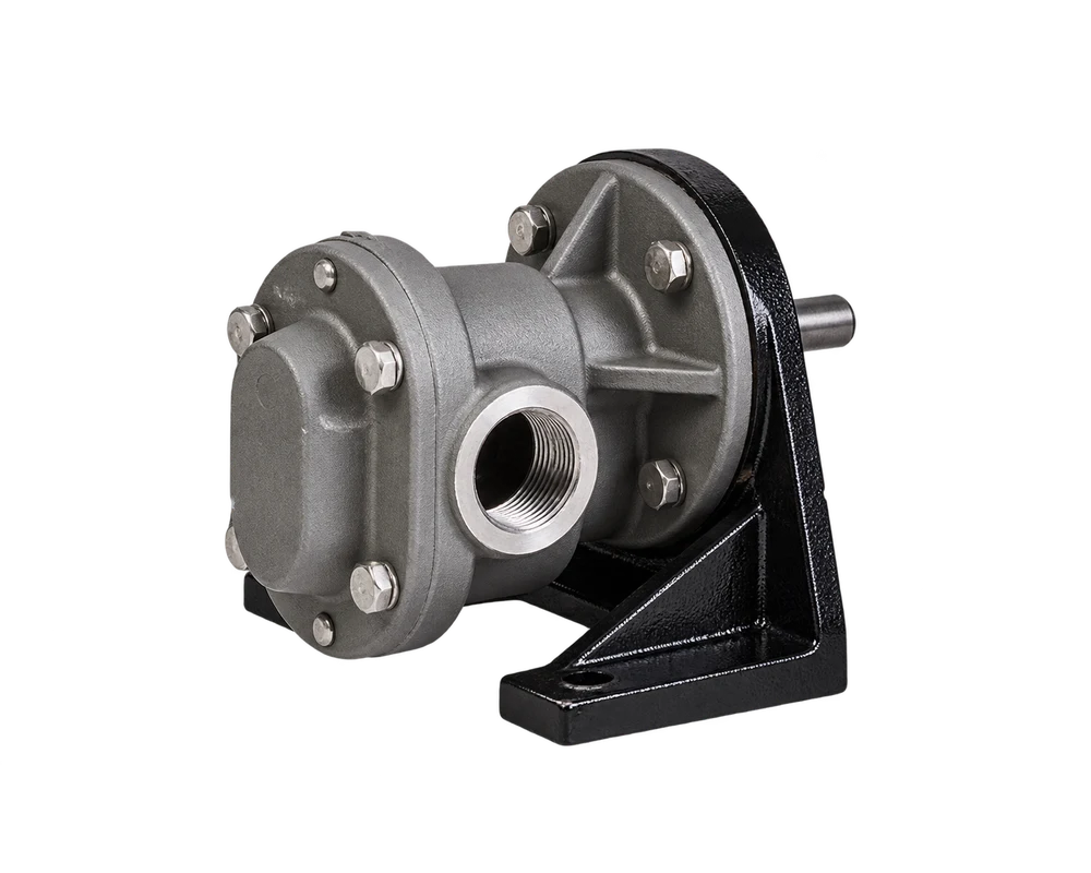 Bare shaft gear pump on mounting feet